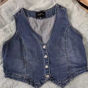 Dylan Blue Denim Crop Top